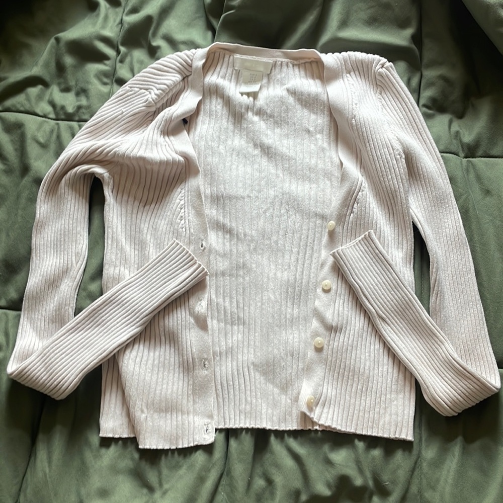White cardigan. H&M.